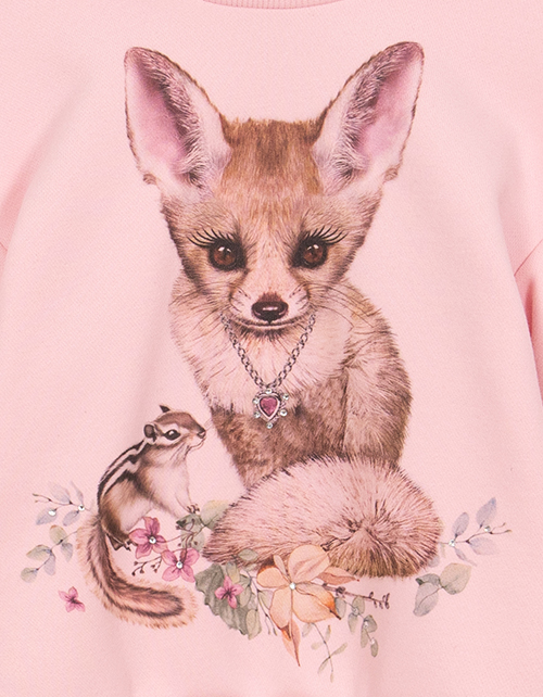 Светло-розовый свитшот для девочки