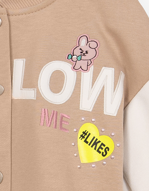 Бежевый бомбер для девочки Бежевый бомбер для девочки