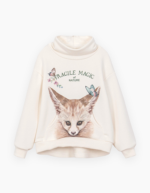 Молочный свитшот для девочки