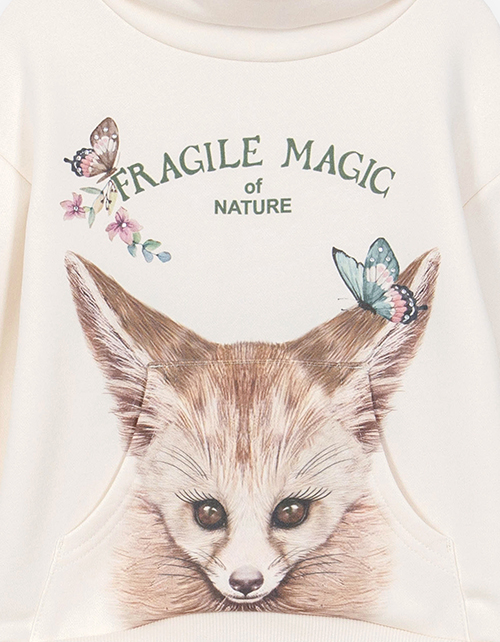 Молочный свитшот для девочки