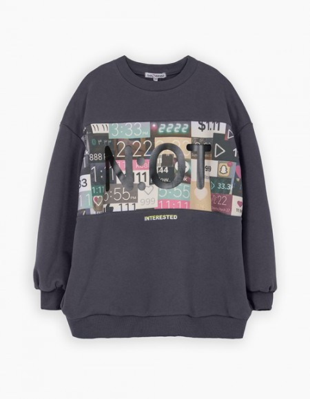 Графитовый свитшот для девочки