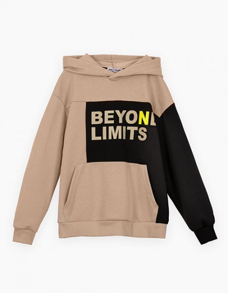 Худи бежевого оттенка для мальчика
