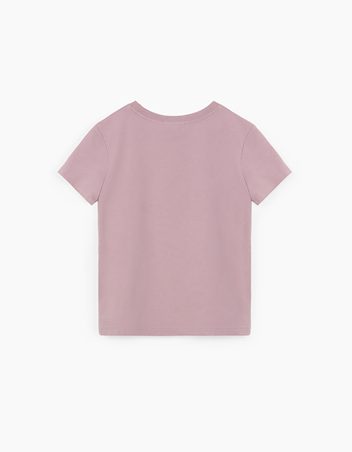 Футболка тёмно-розового оттенка для девочки