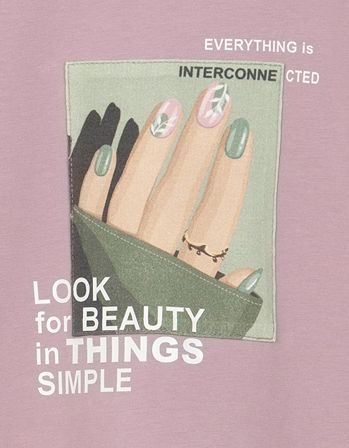 Футболка тёмно-розового оттенка для девочки