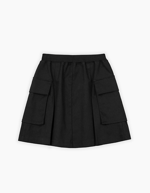 Чёрная юбка-карго для девочки