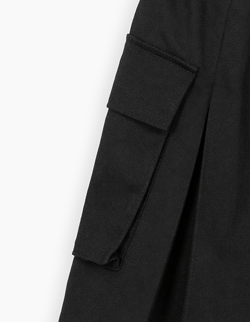 Чёрная юбка-карго для девочки