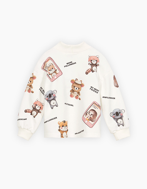 Молочный свитшот для девочки