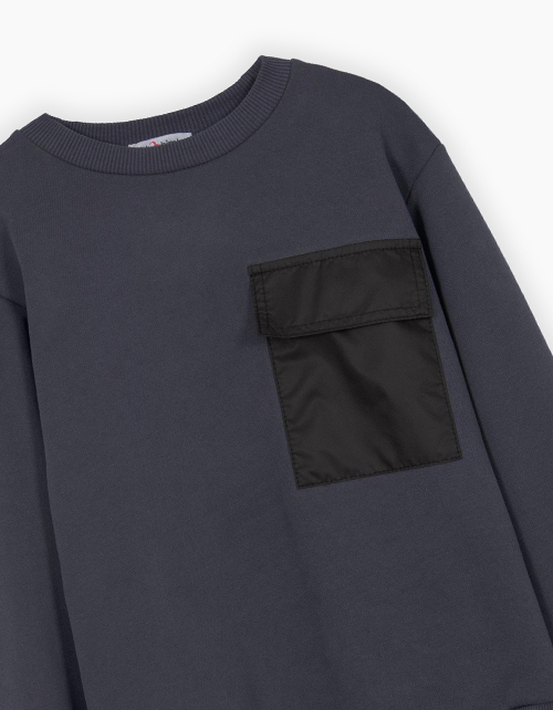 Свитшот графитового оттенка для мальчика