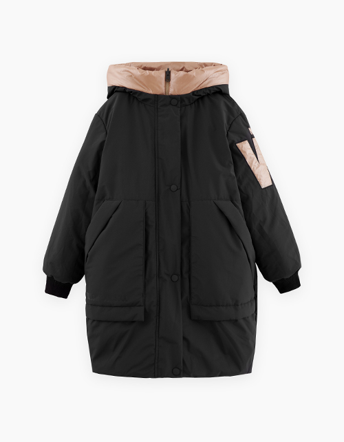 Двусторонняя зимняя куртка с капюшоном