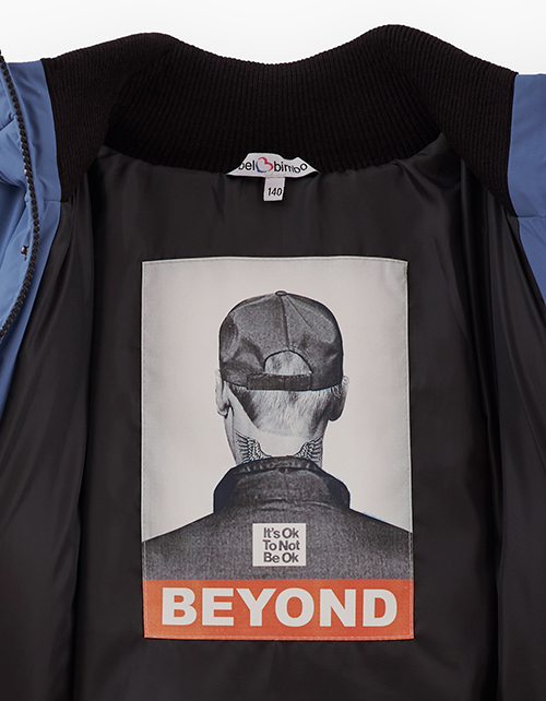 Зимняя куртка в оттенке денима для мальчика