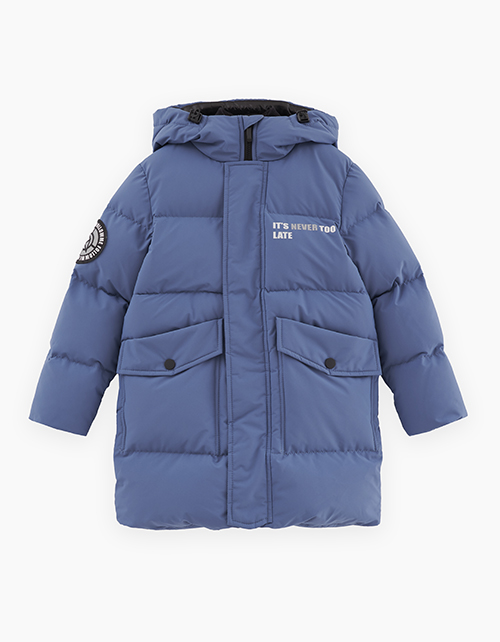 Зимняя куртка в оттенке денима для мальчика