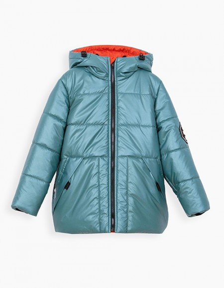 Зимняя куртка оттенка изумруд для мальчика