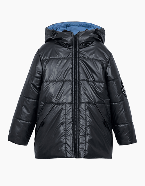 Зимняя чёрная куртка для мальчика