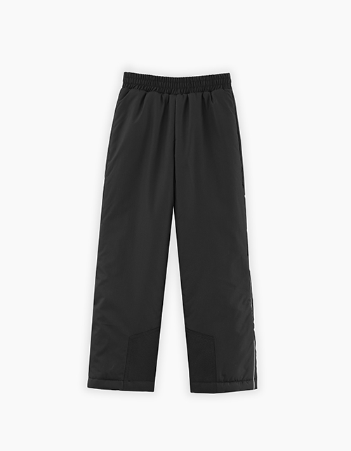 Утеплённые чёрные брюки для мальчика