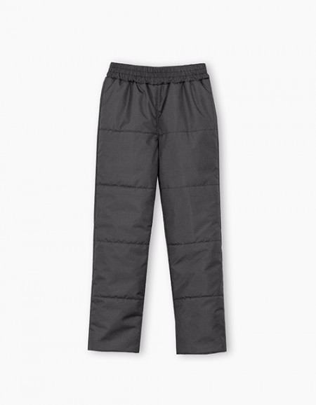 Утепленные графитовые брюки для девочки