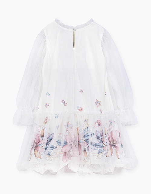 Нарядное платье молочного оттенка для девочки