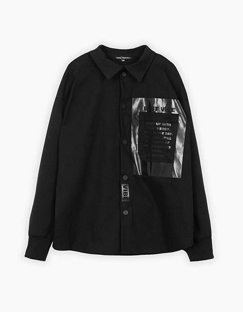 Чёрный жакет-рубашка для мальчика Чёрный жакет-рубашка для мальчика