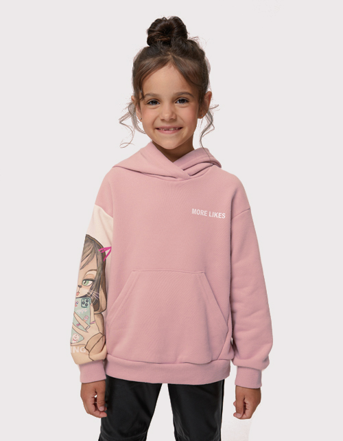 Худи тёмно-розовое для девочки Худи тёмно-розовое для девочки