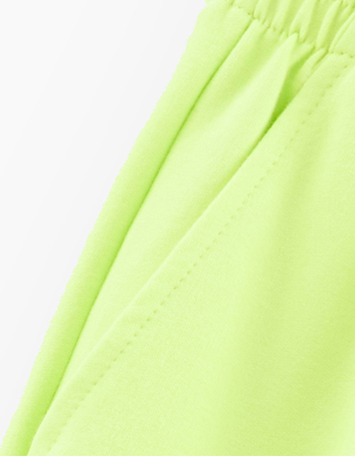 Широкие брюки оттенка кибер лайм для девочки