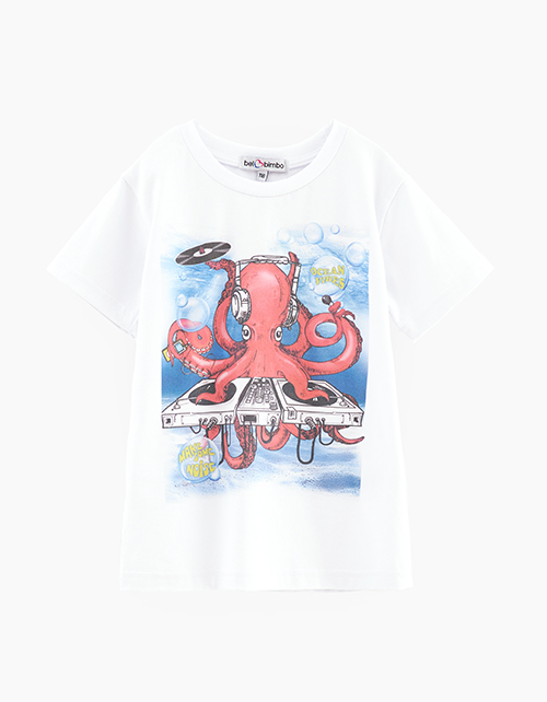 Белая футболка для мальчика