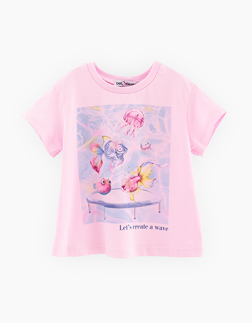 Светло-розовая футболка для девочки Светло-розовая футболка для девочки