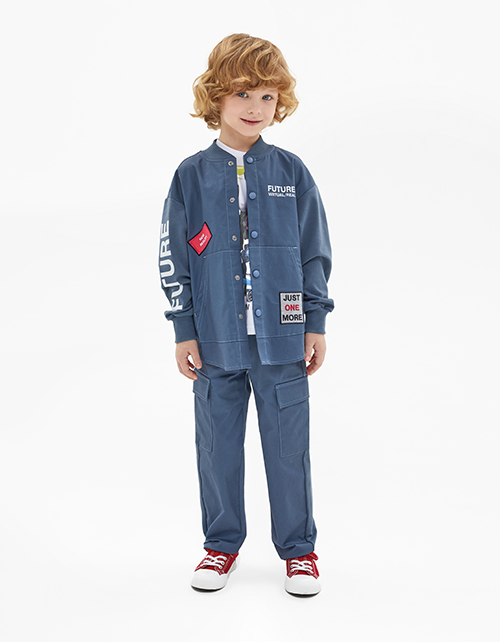 Бомбер в оттенке деним для мальчика