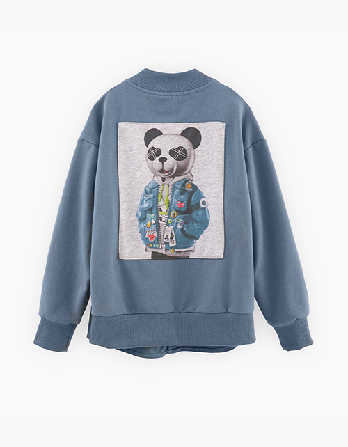 Бомбер в оттенке деним для мальчика