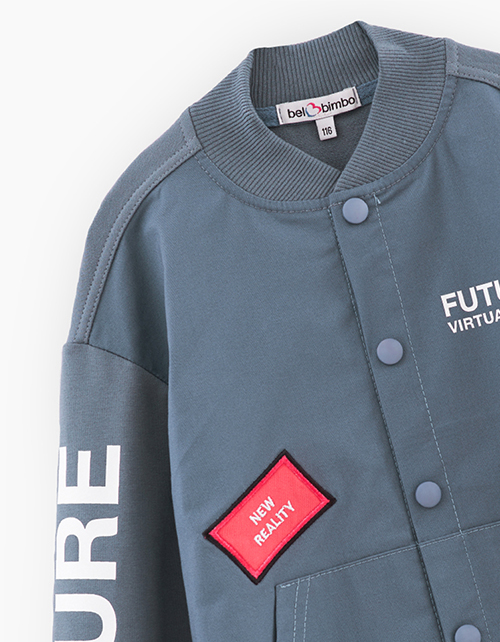 Бомбер в оттенке деним для мальчика