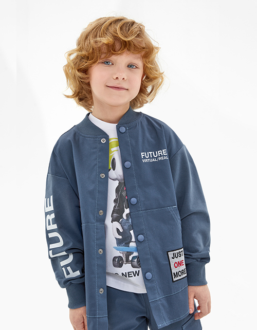 Бомбер в оттенке деним для мальчика