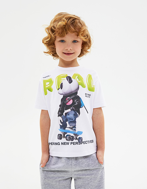 Белая футболка для мальчика Белая футболка для мальчика