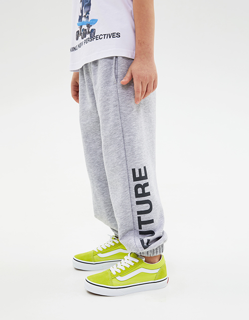 Брюки в оттенке серый меланж для мальчика Брюки в оттенке серый меланж для мальчика