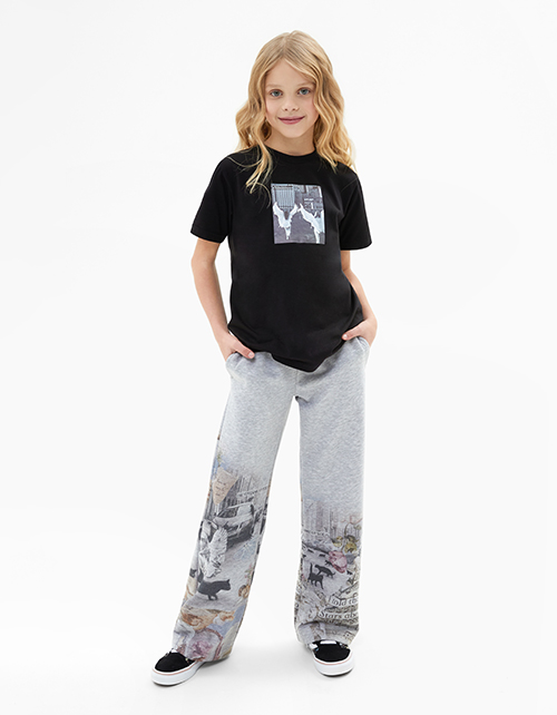 Серые брюки для девочки