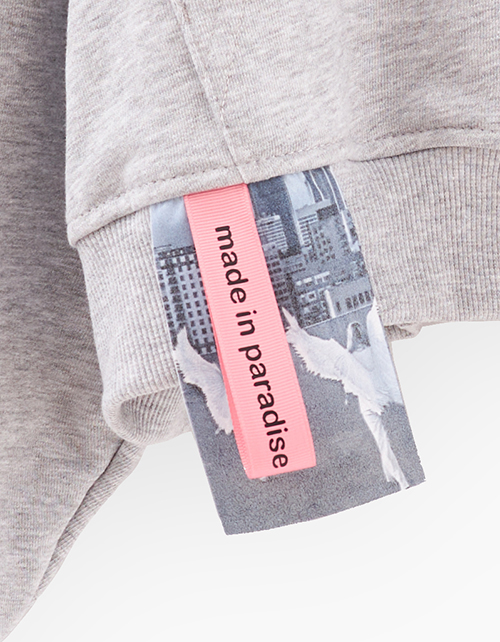 Зип худи с джинсовым капюшоном для девочки