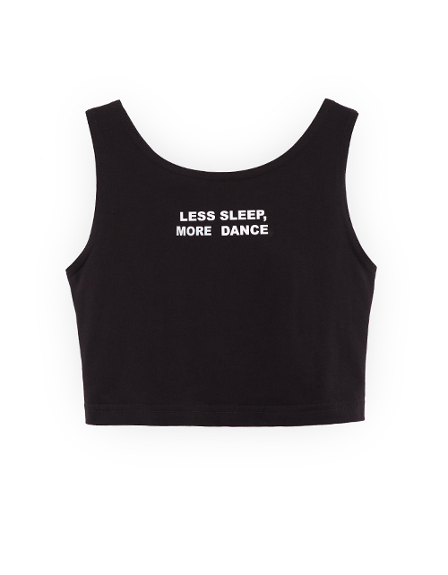 Чёрный кроп-топ для девочки Чёрный кроп-топ для девочки