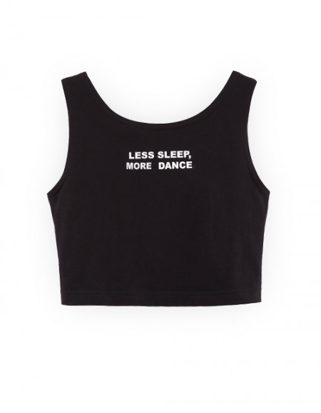 Чёрный кроп-топ для девочки