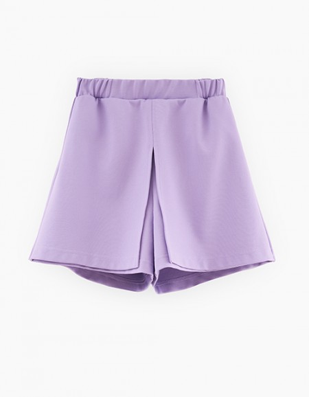 Юбка-шорты в трендовом оттенке цифровая лаванда