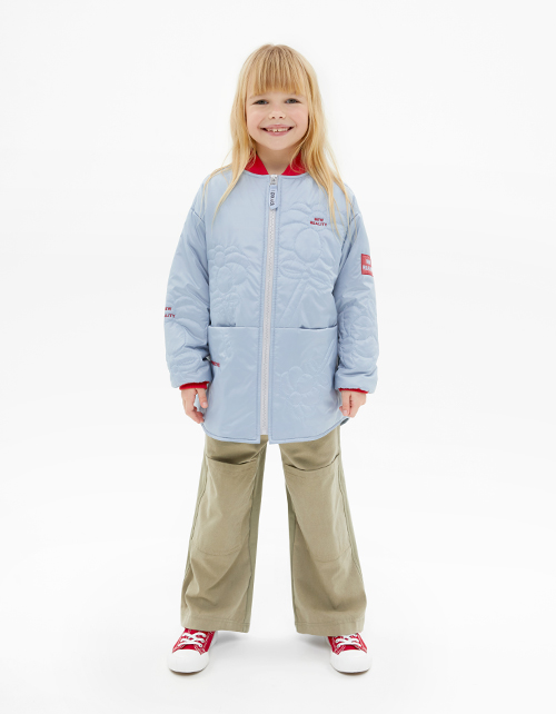 Голубой бомбер для девочки