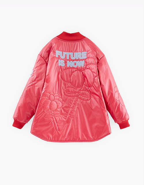 Стильный бомбер оттенка астропыль для девочки