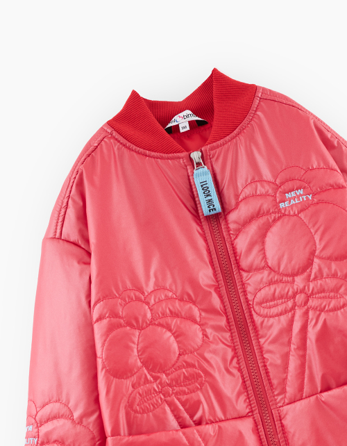 Стильный бомбер оттенка астропыль для девочки