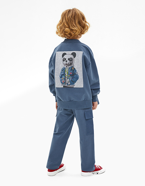 Брюки-карго в оттенке деним для мальчика Брюки-карго в оттенке деним для мальчика