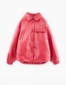 Яркая куртка-рубашка оттенка астропыль для девочки