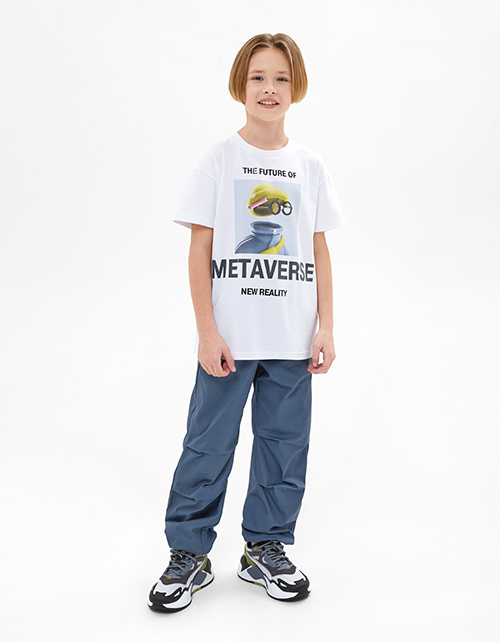 Брюки-парашюты из твила для мальчика