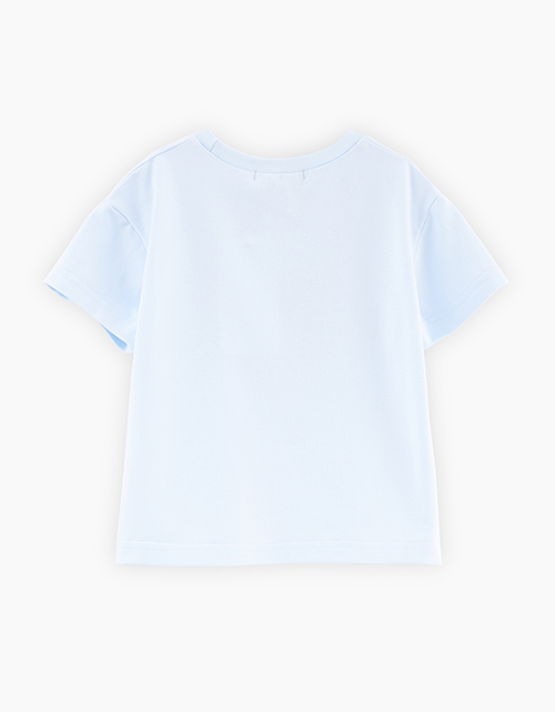 Голубая футболка для девочки