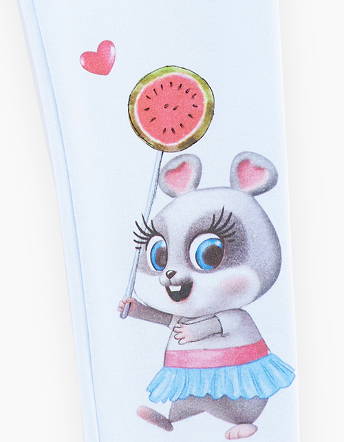 Голубые леггинсы для девочки