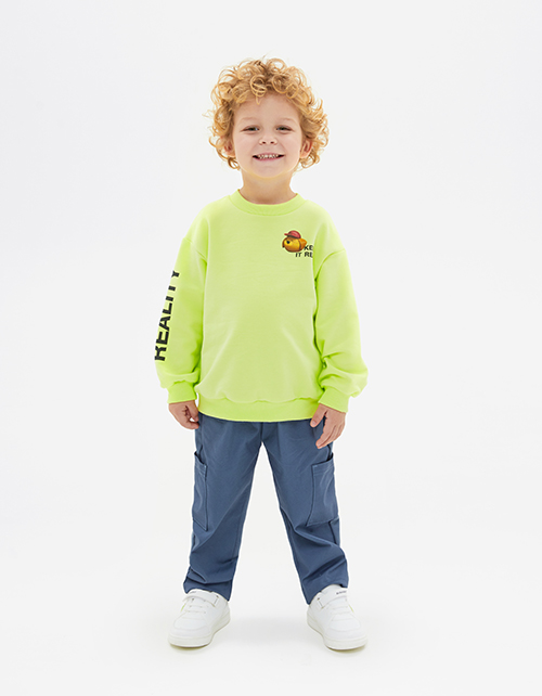 Свитшот оттенка киберлайм для мальчика