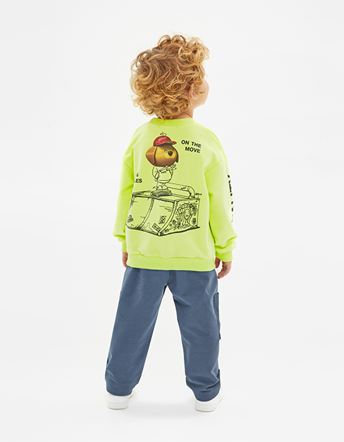 Свитшот оттенка киберлайм для мальчика