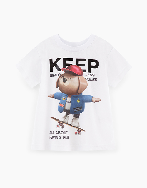 Белая футболка для мальчика