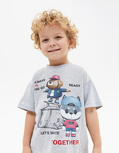 Серая футболка для мальчика