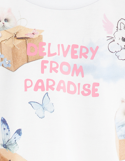 Белая футболка для девочки