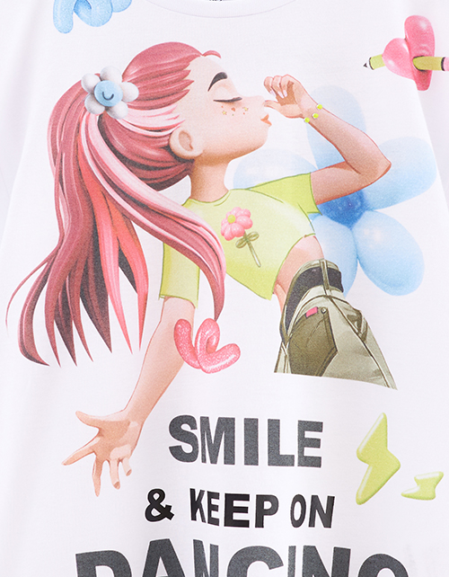 Белая футболка для девочки